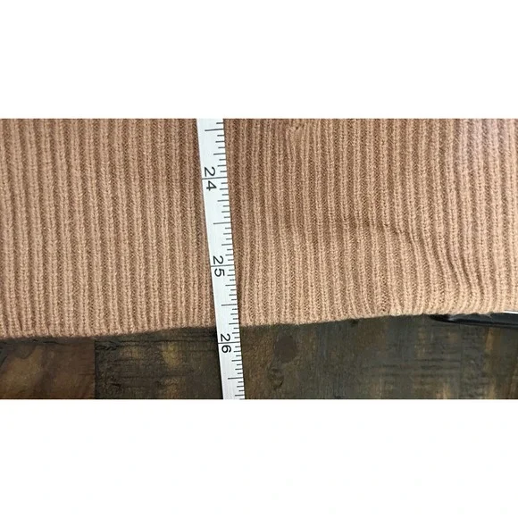 Women's Sweaters Long Sleeve Button Down Crew Neck Ruffle Knit Pullover Sweater - Picture 4 of 4